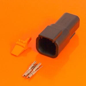 Connettore ricevitore tedesco DTM serie 4 vie DTM04-4PB pin Wedglock DTM044PB - Foto 1 di 3