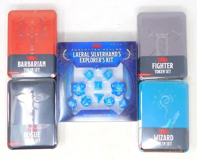 Nuevo juego de dados D&D RPG Explorers, juegos de fichas de mago, bárbaro, luchador y pícaro Foto 1 de 4