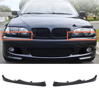 Front Bumper Grille Headlight Filler Trim Moulding Panel For BMW E46 4DR 1998-05 Foto 1 de 4