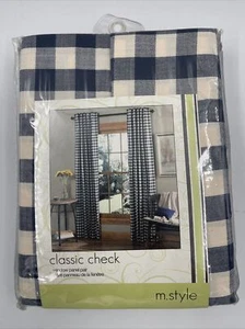 M Style window panel classic check 45" x 84" Incudes 2 panels Free Shipping - Picture 1 of 2
