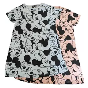 Vestido Camiseta Estampado Minnie Niñas - 2 Colores - Rosa y Azul - Imagen 1 de 4