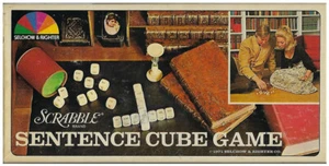 Scrabble Sentence Cube Game; No. 96 (Selchow & Righter; 1971) - VG; Complete - Picture 1 of 2