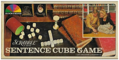 Scrabble Sentence Cube Game; No. 96 (Selchow & Righter; 1971) - VG; Complete - Image 1 of 2