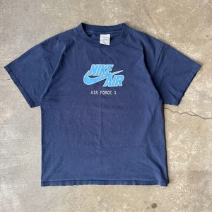 VINTAGE Nike Navy Air Force 1 Shirt Herren L UNC North Carolina Grafik 1990er  - Bild 1 von 4