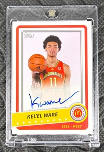 Topps 2022 cromo McDonald's All American papel automático Kel'el Ware #PA-KW automático - Imagen 1 de 2