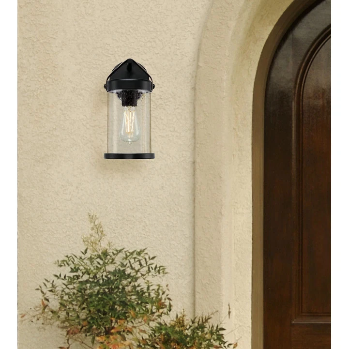 Westinghouse Lighting Jamestown Una Luz Exterior Pared Texturizada Negro Foto 1 de 1