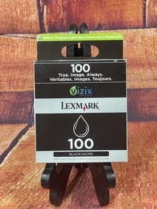 Cartucho de tinta Lexmark Standard Yield 100 - tinta negra impresión Vizix NUEVO EN CAJA - Imagen 1 de 6