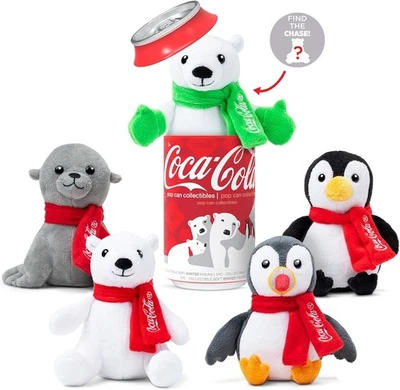 ¡Latas Pop Coca-Cola! Peluche de colección 5" 1 al azar 12 oz 40310 Foto 1 de 3