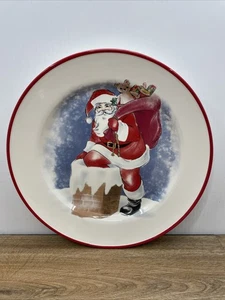 Plato de vacaciones de Papá Noel vintage cuadrado de San Nicolás tradiciones navideñas - Imagen 1 de 6