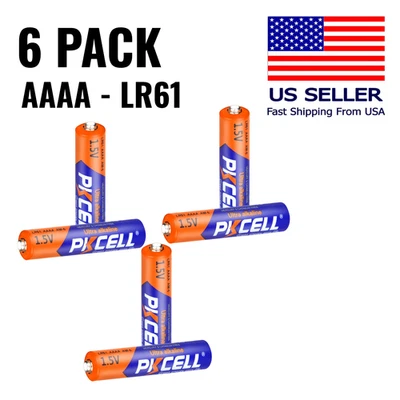 Paquete de 6 pilas AAAA 1,5 V ultra alcalinas LR61 para lápiz óptico envío rápido Foto 1 de 4