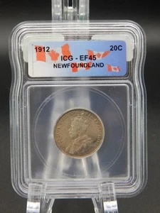 1912 Newfoundland 20 Cent - ICG Graded EF45 (BF2120) - Imagen 1 de 4