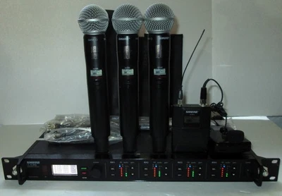 SHURE ULXD4Q-H50, 3 x ULXD2-H50 SM58 , 2 x ULXD1-H50 WL185 Wireless Microphone