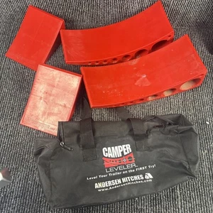 Paquete de 2 bloques niveladores para cámper ANDERSEN ENTCHES 3604 con tapetes de goma y bolsa resistente - Imagen 1 de 6
