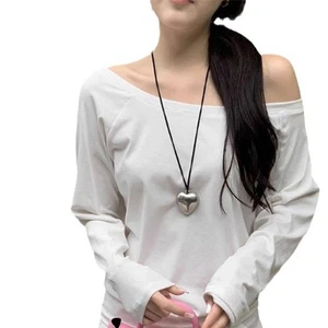 Long Sleeve Off Shoulder Casual Tshirt for Women Suitable for All Seasons - Picture 1 of 8