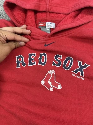2008 Nike команды Boston Red Sox размер средний MLB центр свуш пуловер толстовка с капюшоном - Изображение 1 из 4