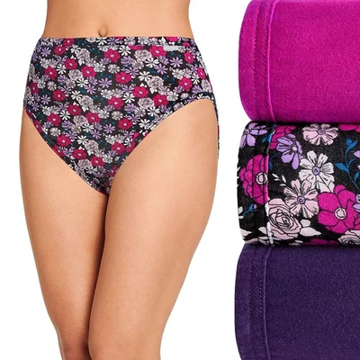 Jockey L110327 Multi Elance Cotton French Cut 3-Pack Panties Size 9/XXL - Image 1 of 4