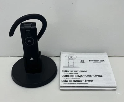 PlayStation 3 PS3 BLACK Bluetooth Headset Wireless CECHYA-0076 & USB Dock Manual - Image 1 of 4