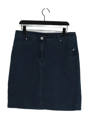 DASH Women's Mini Skirt UK 14 Blue Cotton with Elastane, Polyester Short Mini - Image 1 of 4