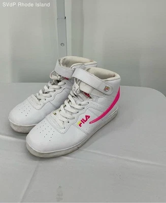 Fila F-13 Zapatillas Altas Blanco, Rosa y Verde Zapato Atlético Mujer 9 Foto 1 de 4
