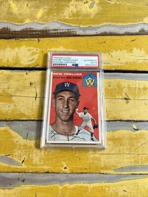 Wayne Terwilliger Autographed Signed Vintage 1954 Topps Card #73 PSA Slab - Image 1 of 4