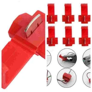 20-200X Red 22-16AWG Quick Splice Solderless Car Wire T-Tap Electrical Connector - Picture 1 of 9