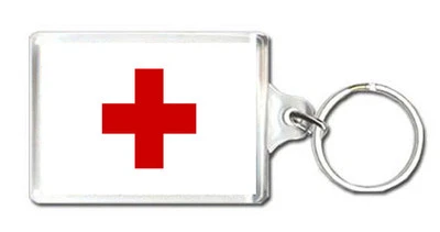 RED CROSS FLAG KEYRING LLAVERO