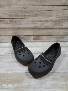 Crocs JUNEAU With Elastic Vamp Navy Blue Flat Shoes Women Size 7 - Picture 1 of 7