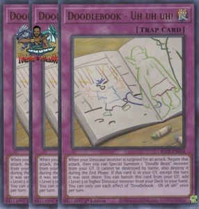 Yugioh! 3x Doodlebook - ¡Uh uh uh! BLCR-EN034 Ultra Raro 1a Edición Casi Nuevo - Imagen 1 de 1