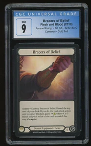 Bracers of Belif Cold Foil Arcane Rising 1st Flesh and Blood - CGC 9 Mint Graded - Picture 1 of 2