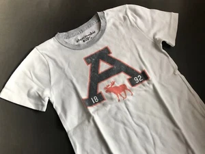 ABERCROMBIE Kids Weißes Boys T-Shirt Gr.5-6 116 - Picture 1 of 3