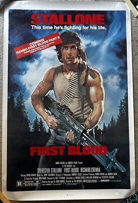 *NEAR MINT* Rambo First Blood Sylvester Stallone 1982 27x41 Orig Movie Poster - Bild 1 von 4