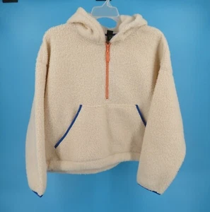 Suéter con capucha Wild Fable para mujer media cremallera sherpa anorak talla XXL - crema - Imagen 1 de 4