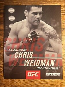 Chris Weidman Signed 8.5x11 Photo UFC MMA The All American CHAMPION