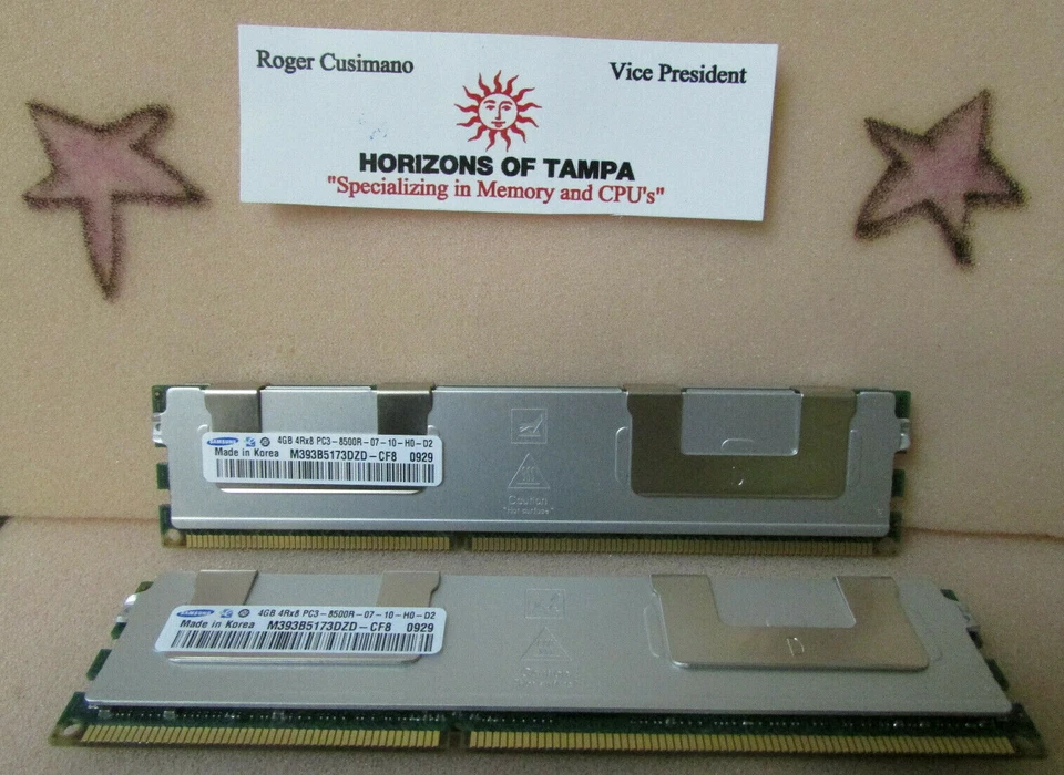 Samsung 4GB 4Rx8 PC3-8500R M393B5173DZD-CF8  - Image 1 of 1