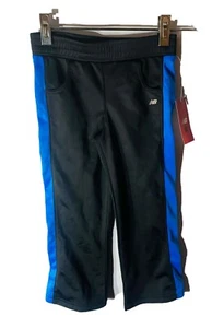 New Balance Girls Authentic Pants, Black/Blue, XS (4/5) - Picture 1 of 6