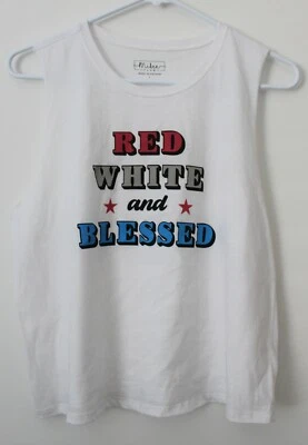 Camiseta sin mangas recortada Miken Flow para mujer talla grande color blanco nueva sin etiquetas Foto 1 de 4