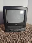RCA T09082 9" Color CRT TV VCR Combo Tested Working No Power Cord :( 