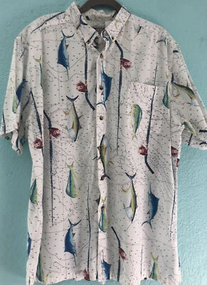 Global Tracking G.P.S. Outdoor Wear Fishing Boat Button Shirt Boating  Large - Image 1 of 4