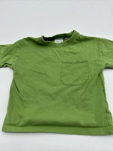 Zara T-Shirt Youth Unisex 12M Green Solid Pocket..#12098 - Picture 1 of 6
