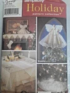 Christmas Holiday Simplicity Sewing Pattern 9449 Angel Tree Skirt Linens Decor - Picture 1 of 4