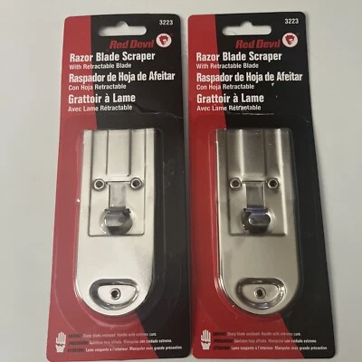 New Red Devil Razor Blade Scraper 3223 With Retractable Blade lot of 2 - Image 1 of 3