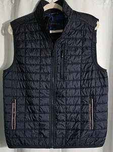Tommy Hilfiger Lightweight Puffer Vest size M Navy Blue Full Zip Menswear  - Picture 1 of 8