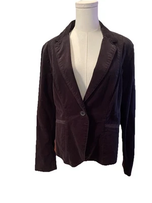 Chaqueta Blazer Calvin Klein Jeans Negra Pana Un Botón Talla L Foto 1 de 4