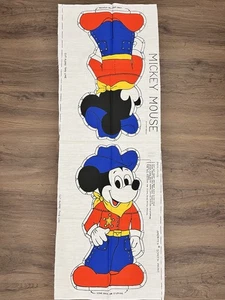Vintage Western Sheriff Mickey Mouse Cut-and-sew Panel Ameritex - Picture 1 of 3