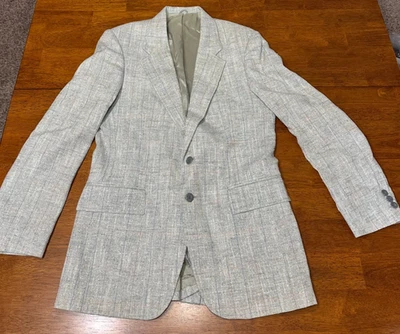 Винтажный Levi's Мужская одежда Sport пальто мужской 38R Tweed 2 кнопки блейзер куртка США - Изображение 1 из 4