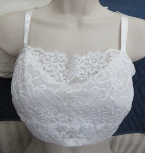 OLGA PRETTY LACE CAMISOLE cami WHITE 35263 UW bra size 42 C NWOT - Picture 1 of 4