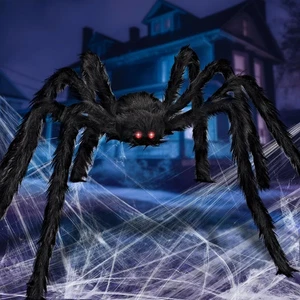 60,90,200CM Hairy Giant Spider Halloween Decoration Haunted House Props - Picture 1 of 4