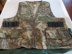 Campo sportivo vintage Gilet RealTree mimetico zip uccellino gioco marsupio uomo XL - Foto 1 di 12