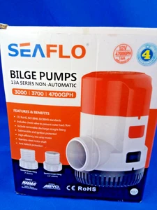 SEAFLO  - SEAFLO 13A-Bilge Pump 4700GPH  - open box - unused - as is - Picture 1 of 4