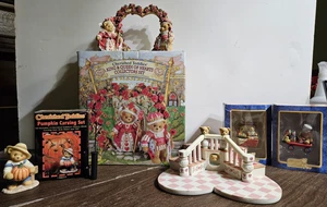 SEASONAL CHERISHED TEDDIES CHRISTMAS VALENTINES DAY HALLOWEEN 7 PIECES  LOT 1 - Picture 1 of 8